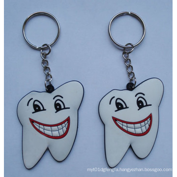 Slicone Key Ring, Tooth Shape Keychain (GZHY-KA-011)